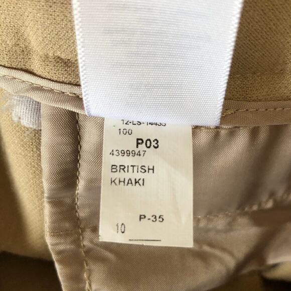 Talbots Curvy Fit British Khaki Pants Women's Size 10 Business Career Stretch - Picture 13 of 13